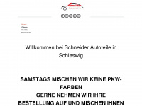 schneider-autoteile-schleswig.de Webseite Vorschau