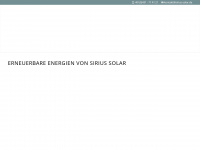 sirius-solar.de Webseite Vorschau