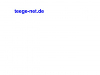 teege-net.de Webseite Vorschau