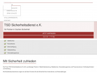 tsd-sicherheitsdienst.de Webseite Vorschau