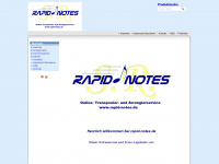 rapid-notes.de Webseite Vorschau