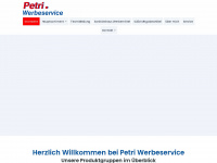 petri-werbeservice.de Webseite Vorschau