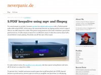 neverpanic.de Webseite Vorschau