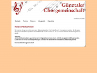 guenztaler-chorgemeinschaft.de Webseite Vorschau