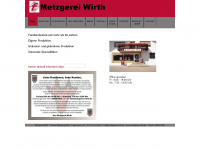 metzgerei-wirth.de Webseite Vorschau