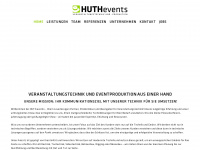 huthevents.de Webseite Vorschau