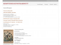 kemptener-kunstkabinett.de Webseite Vorschau