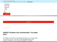 unicef.ch Webseite Vorschau