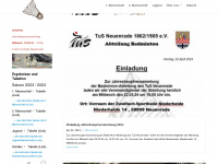 badmintonteam-neuenrade.de Webseite Vorschau