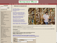 antiquariat-hecht.de Webseite Vorschau