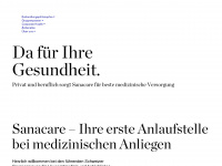 sanacare.ch Webseite Vorschau