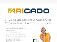 aricado.de Webseite Vorschau