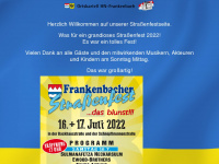 frankenbacher-strassenfest.de Webseite Vorschau