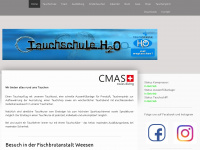 tauchschule-h2o.ch Webseite Vorschau