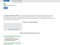 mikrobiologie.uni-hannover.de Webseite Vorschau