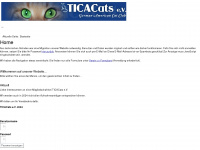 ticacats.de Webseite Vorschau
