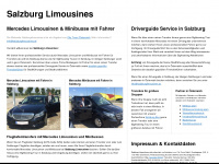 salzburglimousines.at Webseite Vorschau