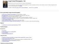 largeformatphotography.info Webseite Vorschau