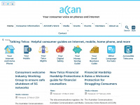 accan.org.au Webseite Vorschau