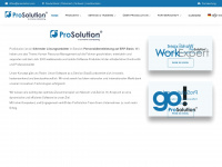 prosolution.com Webseite Vorschau