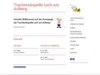 trachtenkapelle-lech.com Webseite Vorschau
