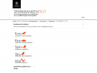 spraakbanken.gu.se Webseite Vorschau