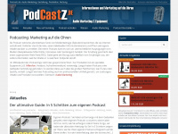 podcastz.de Webseite Vorschau
