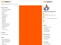 saxoprint.co.uk Webseite Vorschau