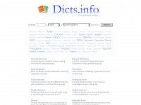 dicts.info Webseite Vorschau