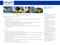 energy-21.de Webseite Vorschau