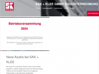 sax-klee.de Webseite Vorschau