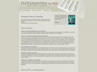 floetennoten.net Webseite Vorschau