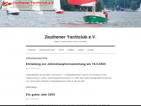 zeutheneryachtclub.de Webseite Vorschau
