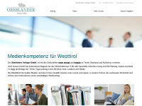 oberlandverlag.at Webseite Vorschau