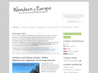 wandernineuropa.de Webseite Vorschau