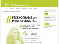 antoniusmusik.de Webseite Vorschau