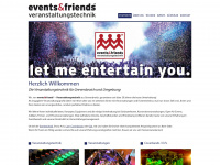 eventsandfriends.de Webseite Vorschau