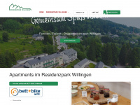 residenzpark-willingen.de Webseite Vorschau