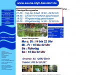 sauna-idyll-biesdorf.de Webseite Vorschau