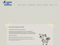 kinderuni-muenchen.de Webseite Vorschau