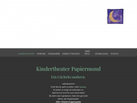kindertheater-papiermond.de Webseite Vorschau