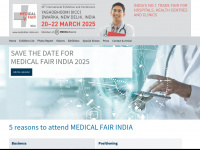 medicalfair-india.com Webseite Vorschau