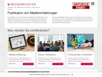 medienbooster.ch Webseite Vorschau