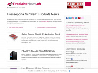 produktenews.ch Webseite Vorschau