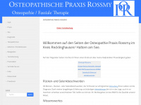 osteopathie-rossmy.de Webseite Vorschau