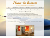 physio-in-balance.de Webseite Vorschau