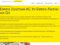 elektro-zuerichsee.ch Webseite Vorschau