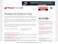pressemappe.ch Webseite Vorschau
