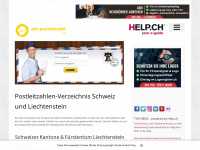 plz-postleitzahl.ch Webseite Vorschau