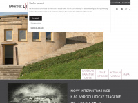 lidice-memorial.cz Webseite Vorschau